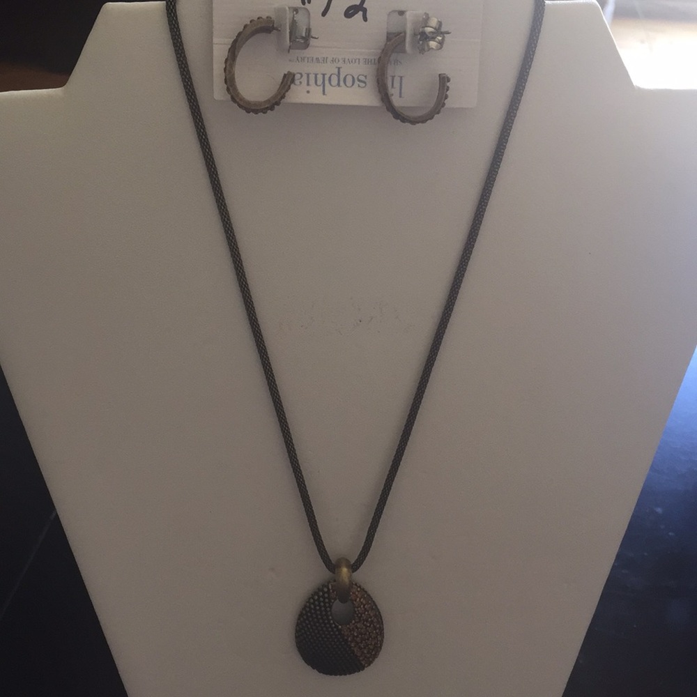 Lia Sophia necklace and earrings set